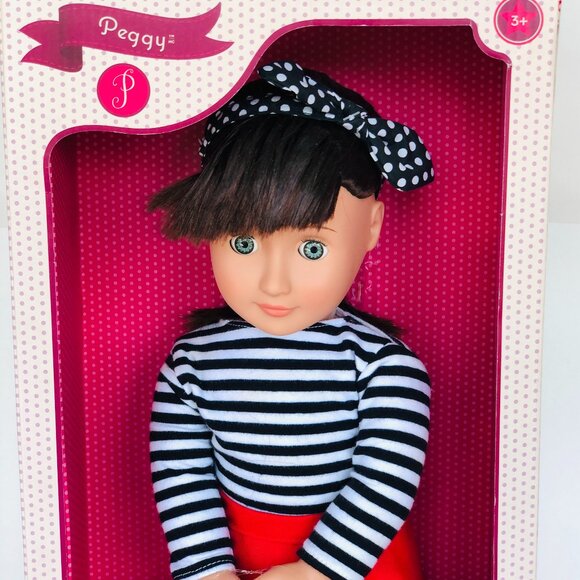 New in Box Our Generation 18" Retro Doll-Peggy Brunette - Picture 8 of 16